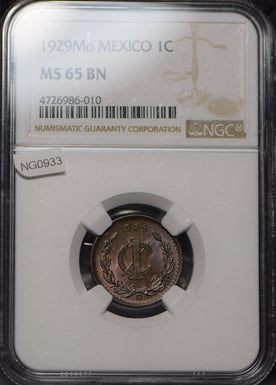 Mexico 1929 Centavo Eagle with Snake animal NGC MS65BN NG0933 combine shipping