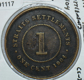 Straits Settlements 1904 Edward VII Cent 291117 combine shipping