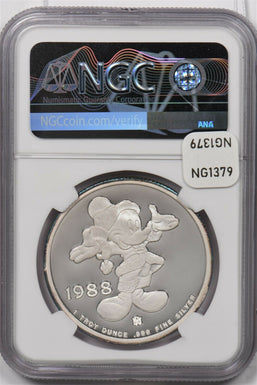 1988 ~89 silver NGC PF 69UC Mickey's Hol. Treasures 1Oz Silver NG1379 combine