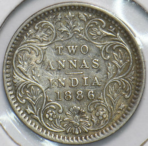 British India 1886 C 2 Annas 294036 combine shipping