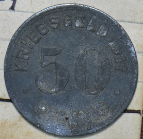 Germany 1917 50 Pfennig Stadt Essen 293091 combine shipping