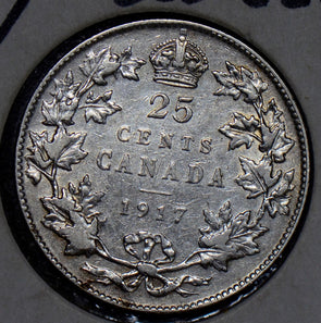 Canada 1917 25 Cents silver  190316 combine shipping