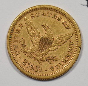 1861 $2.50 Gold Liberty Head Quarter Eagle gold New Reverse XF-AU GL0283