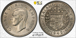 New Zealand 1942 1/2 Crown PCGS AU58 KM-11 PC1069 combine shipping