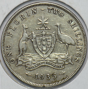 Australia 1935 Florin Kangaroo animal Emu 193758 combine shipping