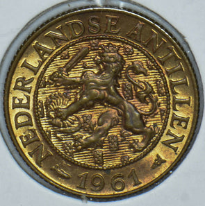 Netherlands Antilles 1961 Cent Lion animal 150433 combine shipping
