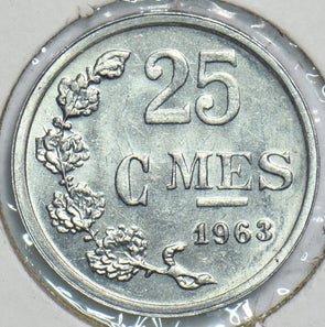 Luxembourg 1963 25 Centimes 153882 combine shipping