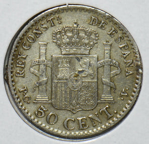Spain 1904 50 Centimos Lion animal 294527 combine shipping