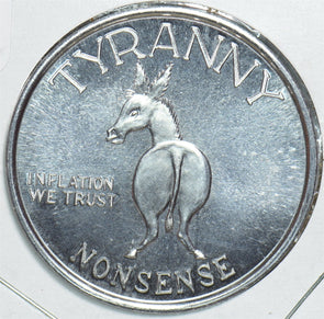 US 1984 Token/Medal The Great Society Tyranny NonSense Donkey 298693 combine shi