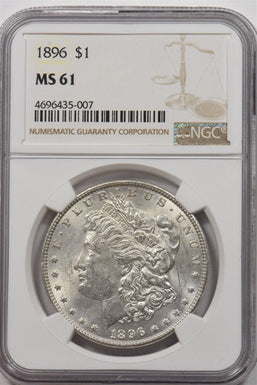1896 Morgan Dollar Silver NGC MS61 NI0004