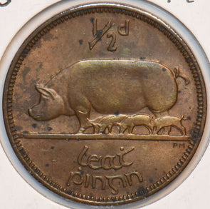 Ireland 1953 1/2 Penny Sow with piglets animal 195415 combine shipping