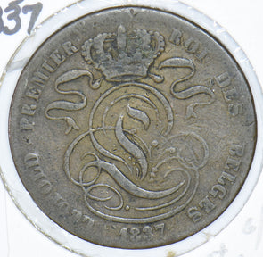 Belgium 1837 5 Centimes Lion animal  290369 combine shipping