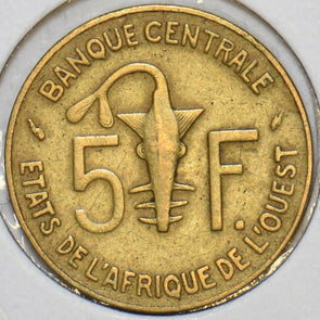 West African States 1984 5 Francs Gazelle animal 903853 combine shipping