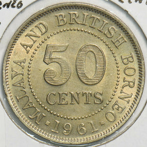 Malaya and British Borneo 1961 50 Cents 298354 combine shipping