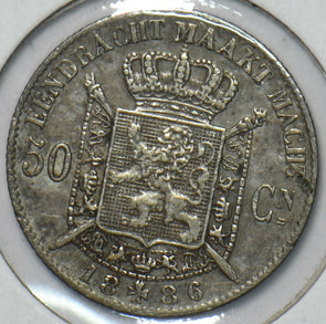 Belgium 1886 50 Centimes Lion animal Leopold II 296280 combine shipping