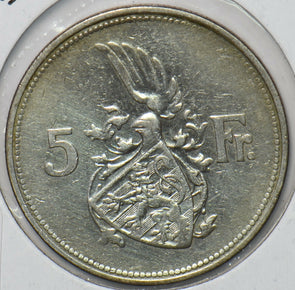 Luxembourg 1929 5 Francs 194802 combine shipping