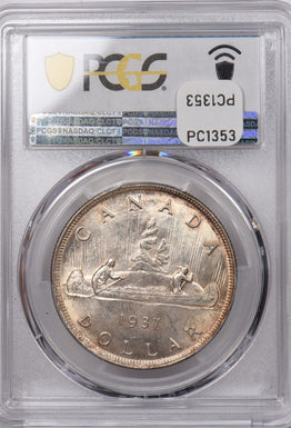 Canada 1937 Dollar PCGS MS 63 PC1353 combine shipping