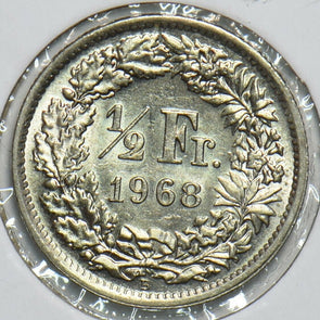 Switzerland 1968 1/2 Franc 197283 combine shipping