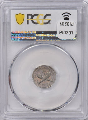 New Zealand 1965 3 Pence PCGS PL 66 PI0207 combine shipping
