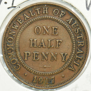 Australia 1917 I 1/2 Half Penny 0 904406 combine shipping