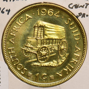 South Africa 1964 Cent Proof 199253 combine shipping
