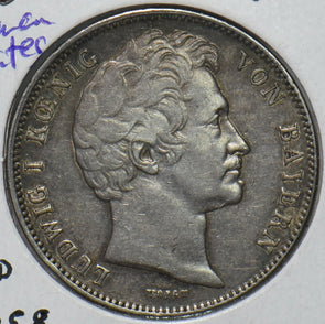 German States 1843 Bavaria 1/2 Gulden GE0153 combine shipping