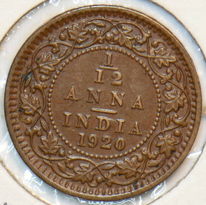India British 1920 1/12 Anna UNC 903298 combine shipping