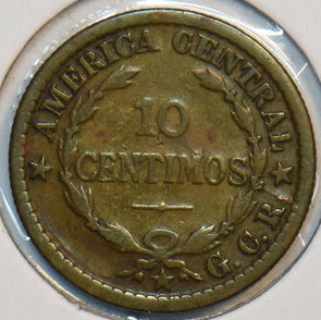 Costa Rica 1921 10 Centimos 297525 combine shipping