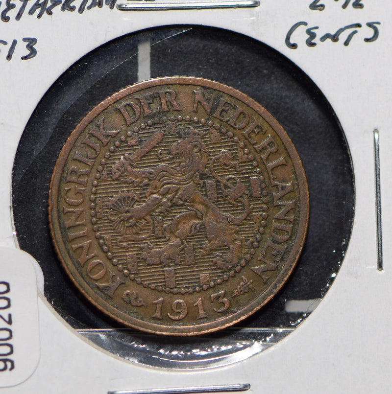 Netherlands 1913 2 1/2 Cents  900200 combine shipping
