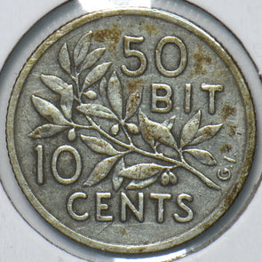 Danish West Indies 1905 10 Cents 50 Bit 294436 combine shipping