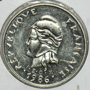 French Polynesia 1986 10 Francs UNC 903918 combine shipping