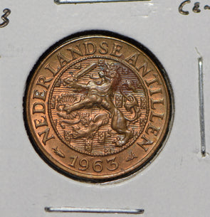 Netherlands Antilles 1963 Cent Lion animal  191247 combine shipping