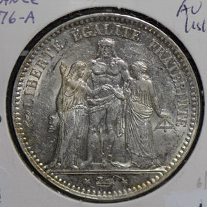 France 1876 A  silver 5 Francs F0122 combine shipping