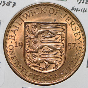 Jersey 1957 1/12 Shilling  150074 combine shipping