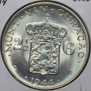 Netherlands Antilles 1944 2 1/2 Gulden Lion animal 490667 combine shipping