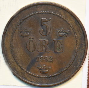 Sweden 1892 5 Ore 902579 combine shipping