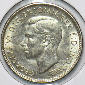 Australia 1942 6 Pence Kangaroo animal Ostrich Georgivs VI 902065 combine shippi