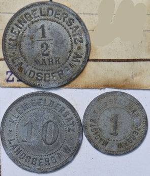 Germany 1935 ~45 1/10/50 Pfenning Landsberg Warthe GE0152 combine shipping