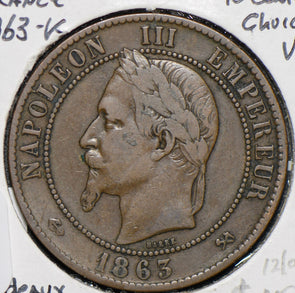 France 1863 10 Centimes Eagle animal  290624 combine shipping