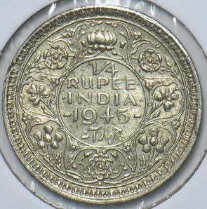 British India 1945 1/4 Rupee 295361 combine shipping