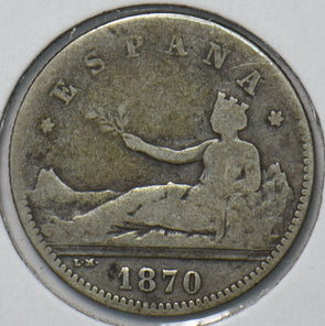 Spain 1870 Peseta 193650 combine shipping