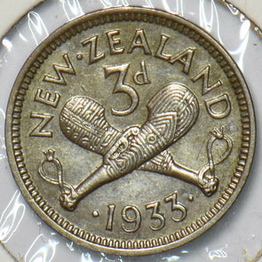 New Zealand 1933 3 Pence 151401 combine shipping