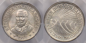 Nicaragua 1928 10 Centavos PCGS MS 65 Finest Known PC1288 combine shipping