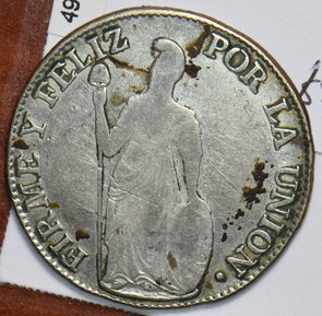 Peru 1836 4 Reales 490272 combine shipping