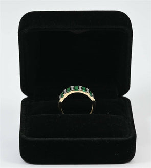 14k Gold Emerald Diamond Ring RG0043