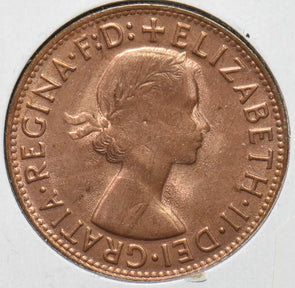 Australia 1964 Queen Elizabeth II Penny Kangaroo animal 292856 combine shipping