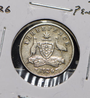 Australia 1926 3 Pence Kangaroo animal Moorhen  191240 combine shipping