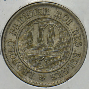 Belgium 1862 10 Centimes Lion animal 195896 combine shipping