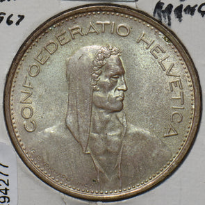 Switzerland 1967 5 Francs 294277 combine shipping