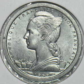 French Colonies 1955 Franc Rhim gazelle animal Occidentale 196882 combine shippi